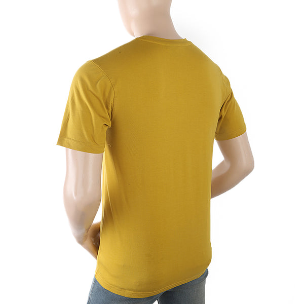 Men's Half Sleeves Printed T-Shirt - Mustard, Men, T-Shirts And Polos, Chase Value, Chase Value