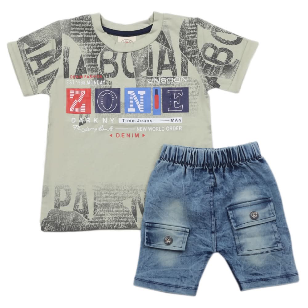 Boys Short Suit - Light Green, Kids, Boys Sets And Suits, Chase Value, Chase Value
