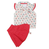 Newborn Girls Half Sleeves Skirt Suit - Pink, Kids, NB Girls Sets And Suits, Chase Value, Chase Value