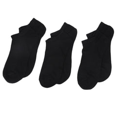 Men’s Ankle Socks 3Pcs - Black, Men, Mens Socks, Chase Value, Chase Value
