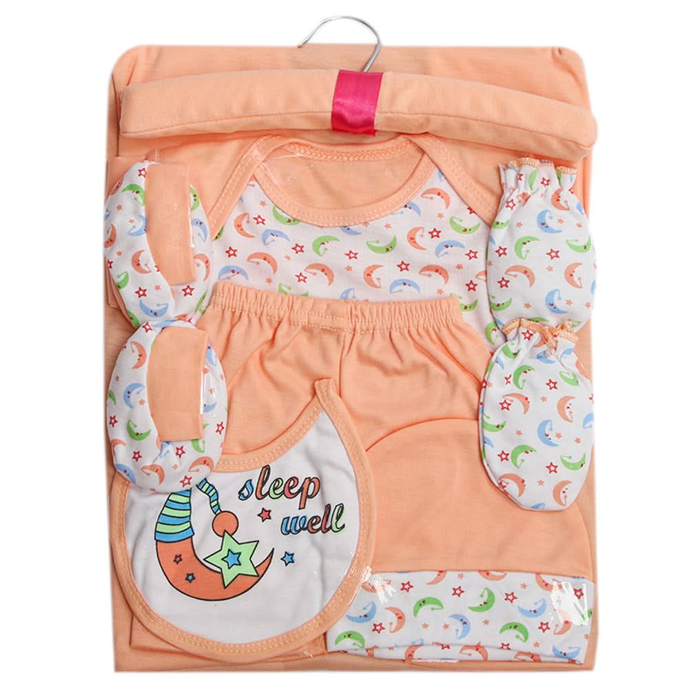 Newborn Gift Set 8 Pcs - Peach, Baby Care, Chase Value, Chase Value