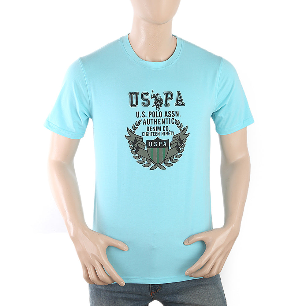 Men's Half Sleeves Printed T-Shirt - Blue, Men's Fashion, Chase Value, Chase Value