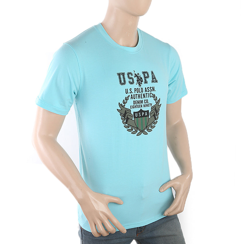 Men's Half Sleeves Printed T-Shirt - Blue, Men's Fashion, Chase Value, Chase Value