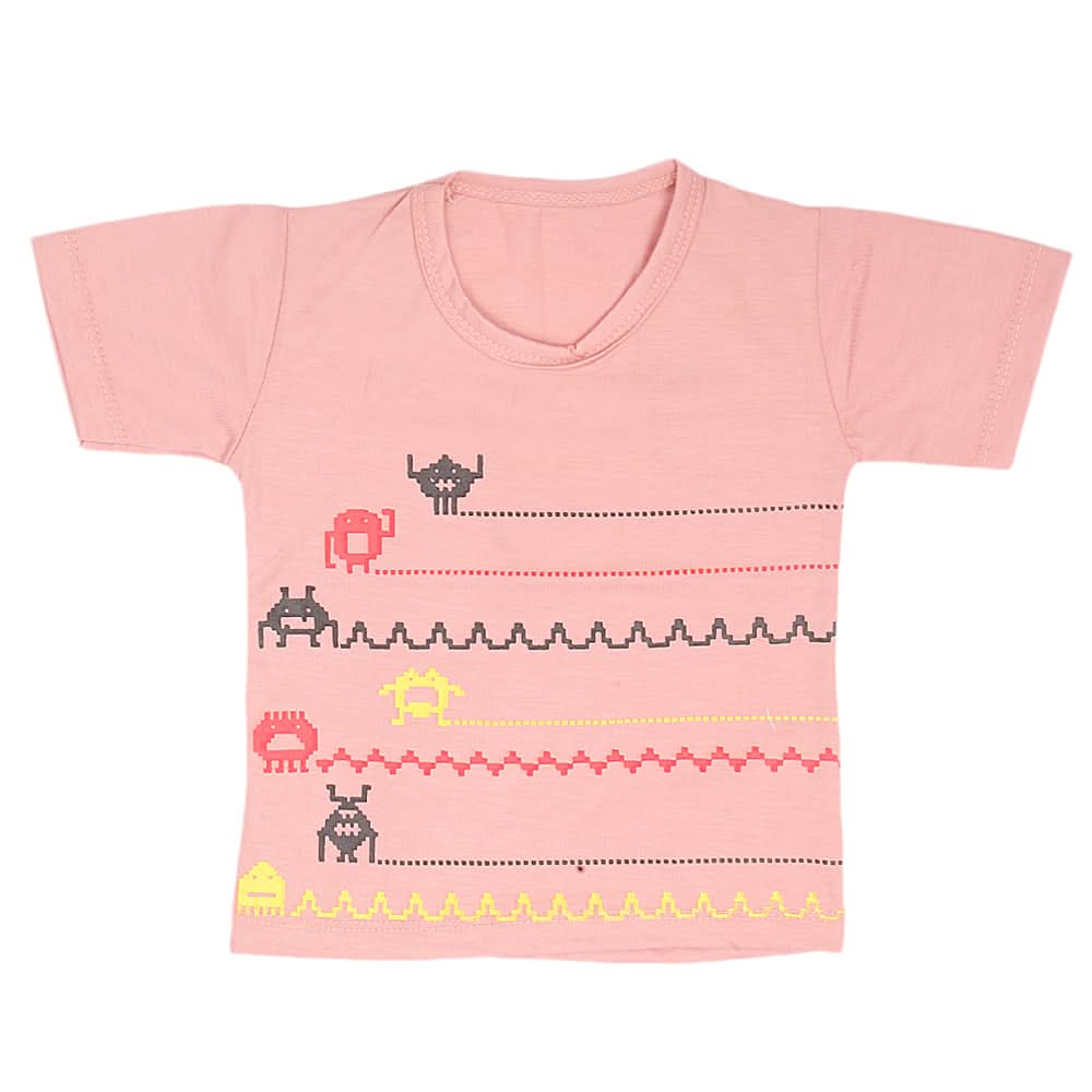 Boys Half Sleeves T-Shirt  14-24 - Tea Pink, Kids, Boys T-Shirts, Chase Value, Chase Value