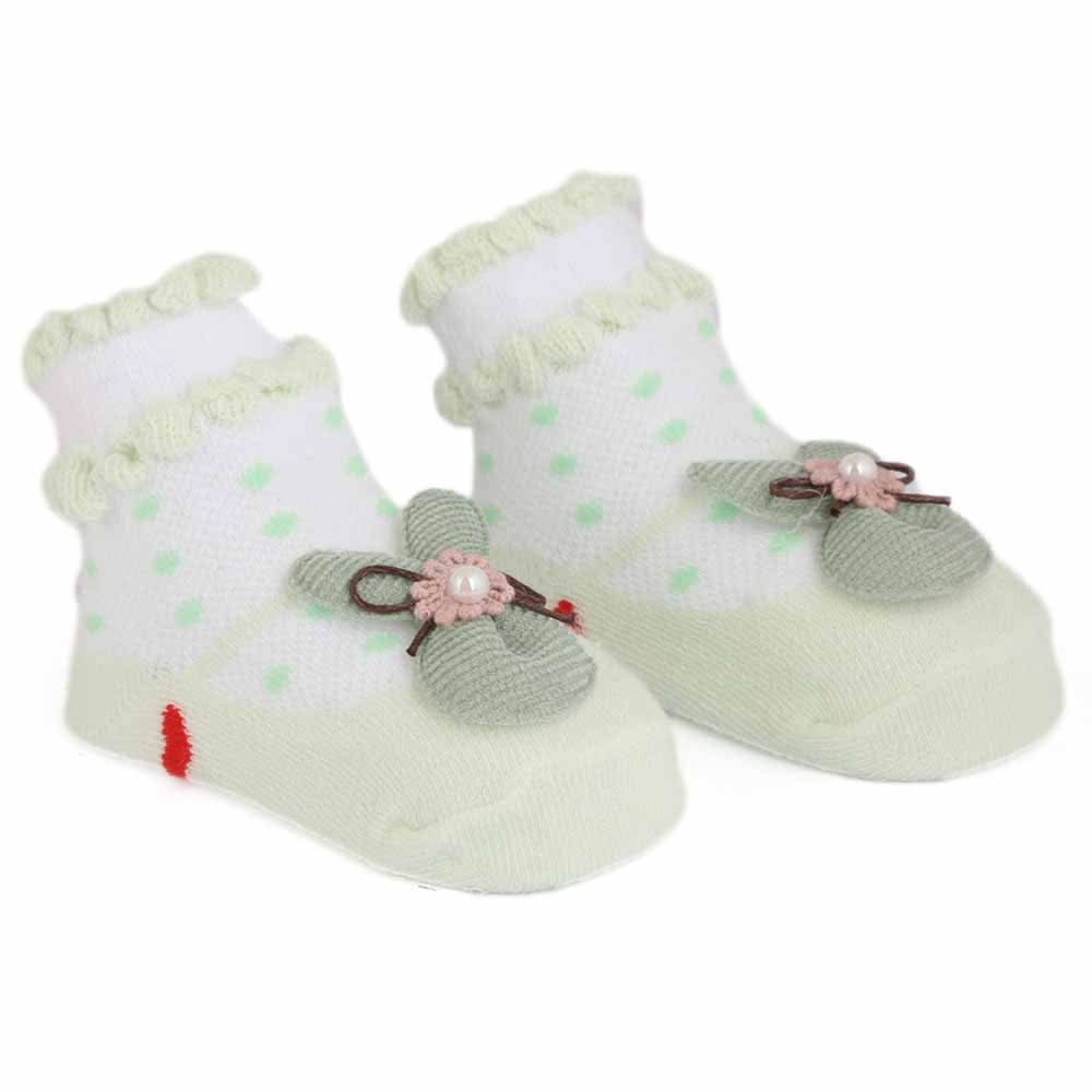 Newborn Booties - Light Green, Kids, NB Shoes And Socks, Chase Value, Chase Value