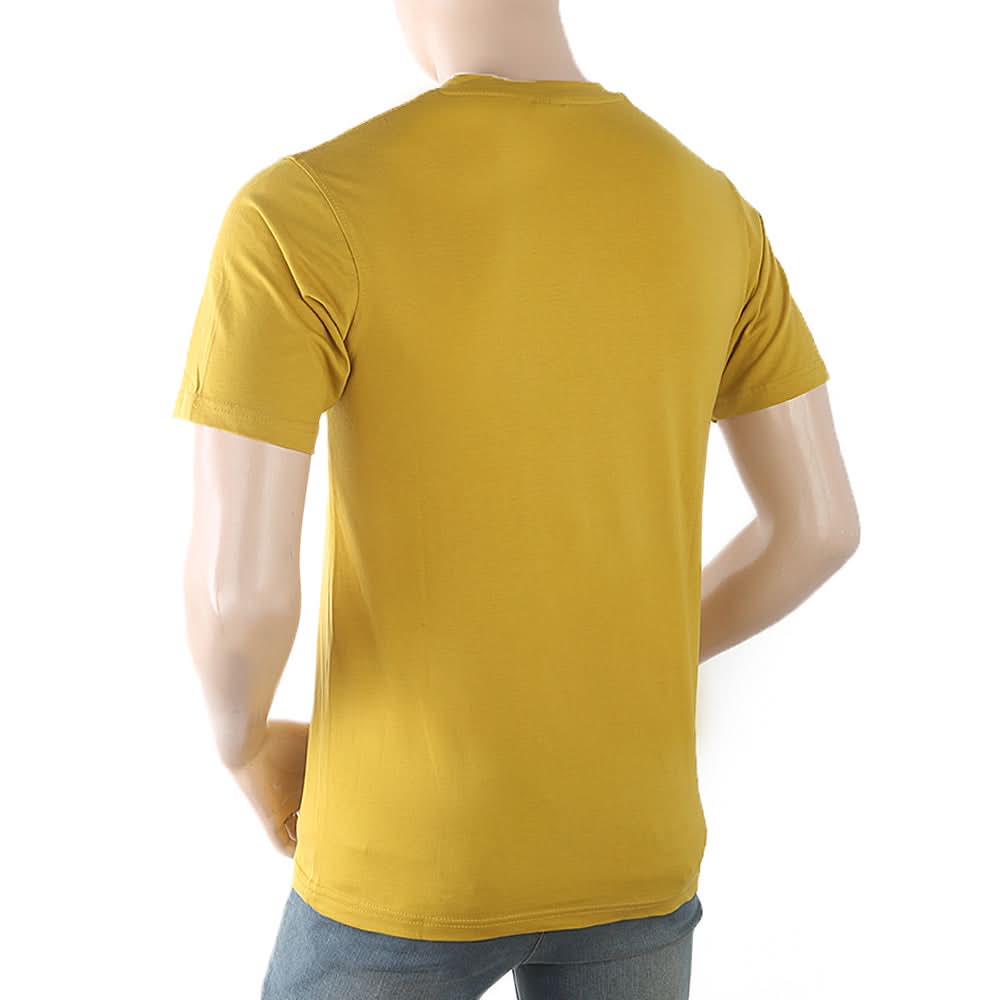 Men's Half Sleeves Printed T-Shirt - Mustard, , Chase Value, Chase Value