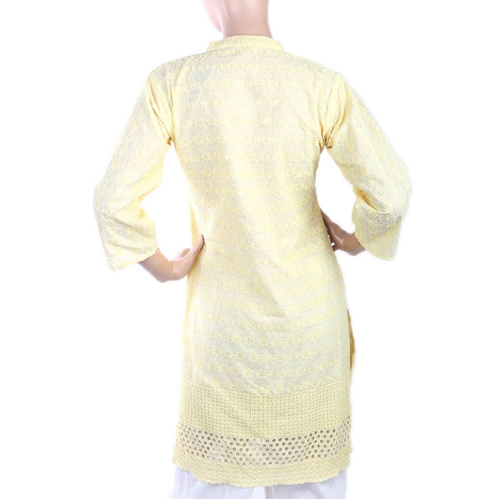 Women's Fancy Chicken Kurti - Yellow, Women, Ready Kurtis, Chase Value, Chase Value