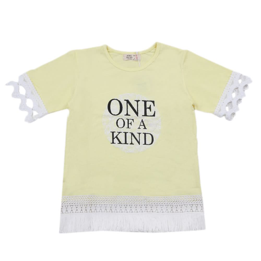 Girls Half Sleeves Top - Lemon, Kids, Tops, Chase Value, Chase Value