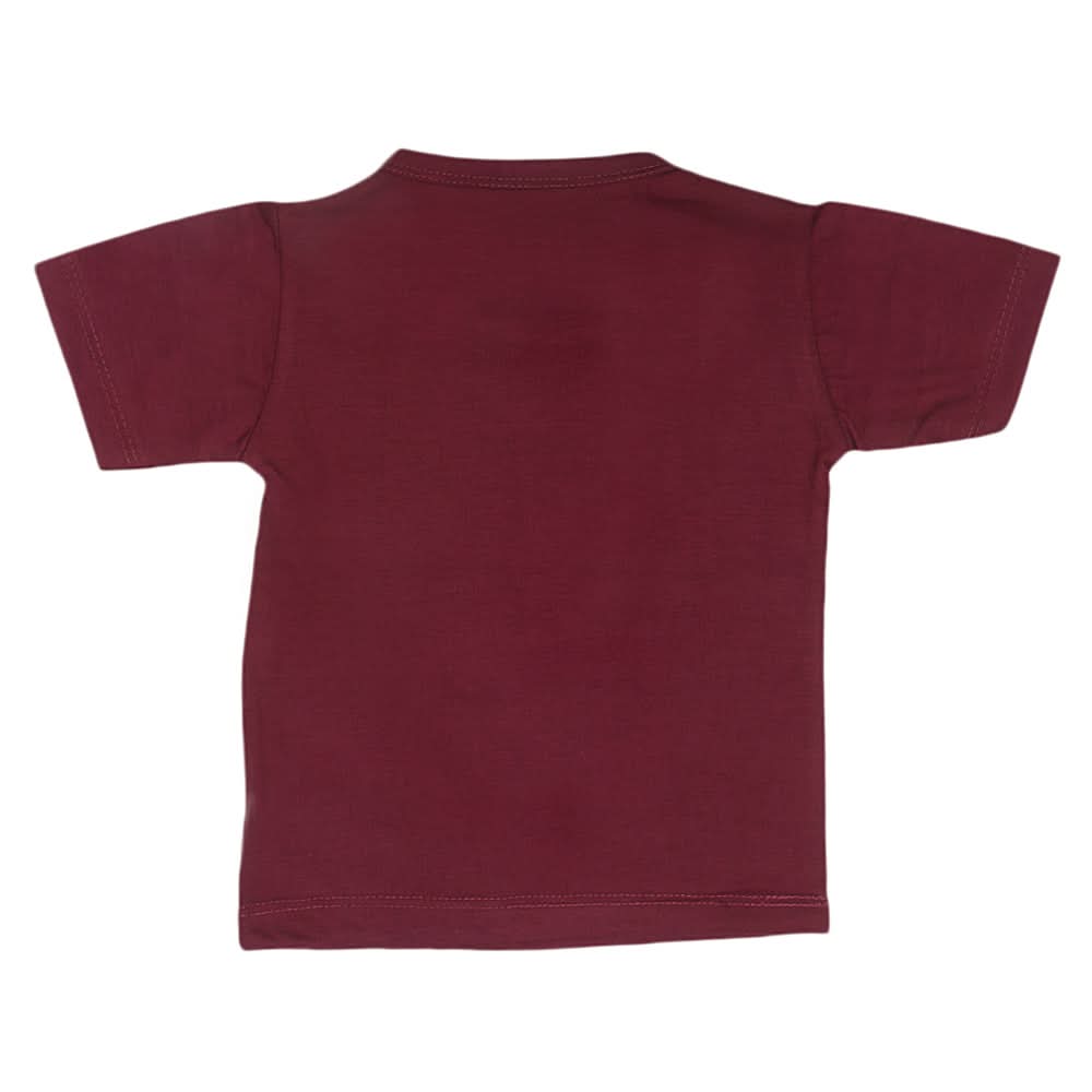 Boys Half Sleeves T-Shirt  14-24 - Maroon, Kids, Boys T-Shirts, Chase Value, Chase Value