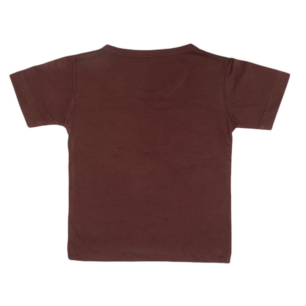 Boys Half Sleeves T-Shirt  14-24 - Dark Brown, Kids, Boys T-Shirts, Chase Value, Chase Value