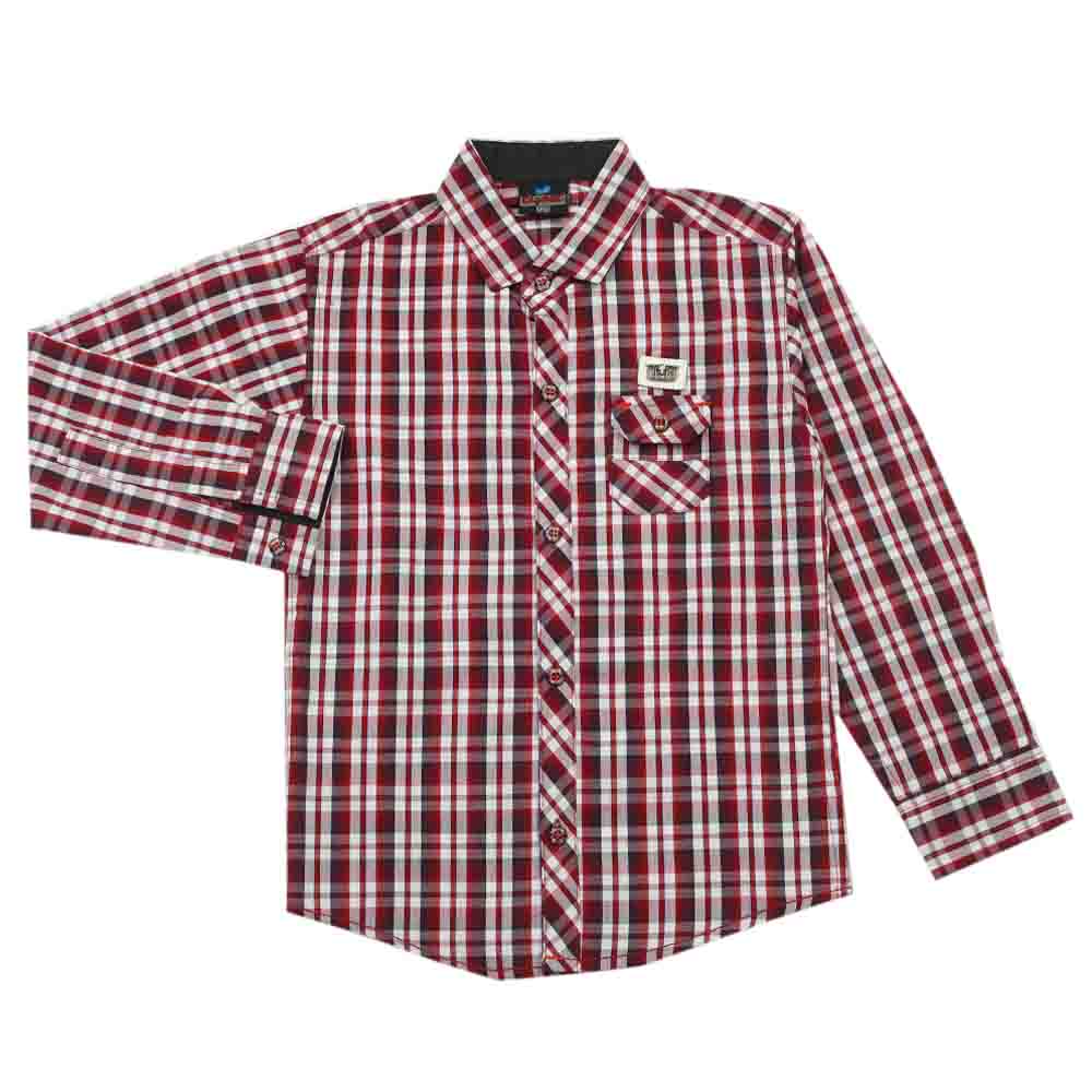 Boys Full Sleeves Shirt - Maroon, Boys Shirts, Chase Value, Chase Value