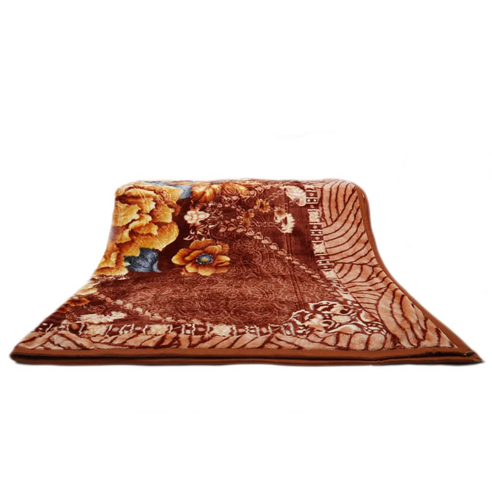 Single Bed Blanket Moro King 2 Ply - Dark Brown, Home & Lifestyle, Blanket, Moro, Chase Value