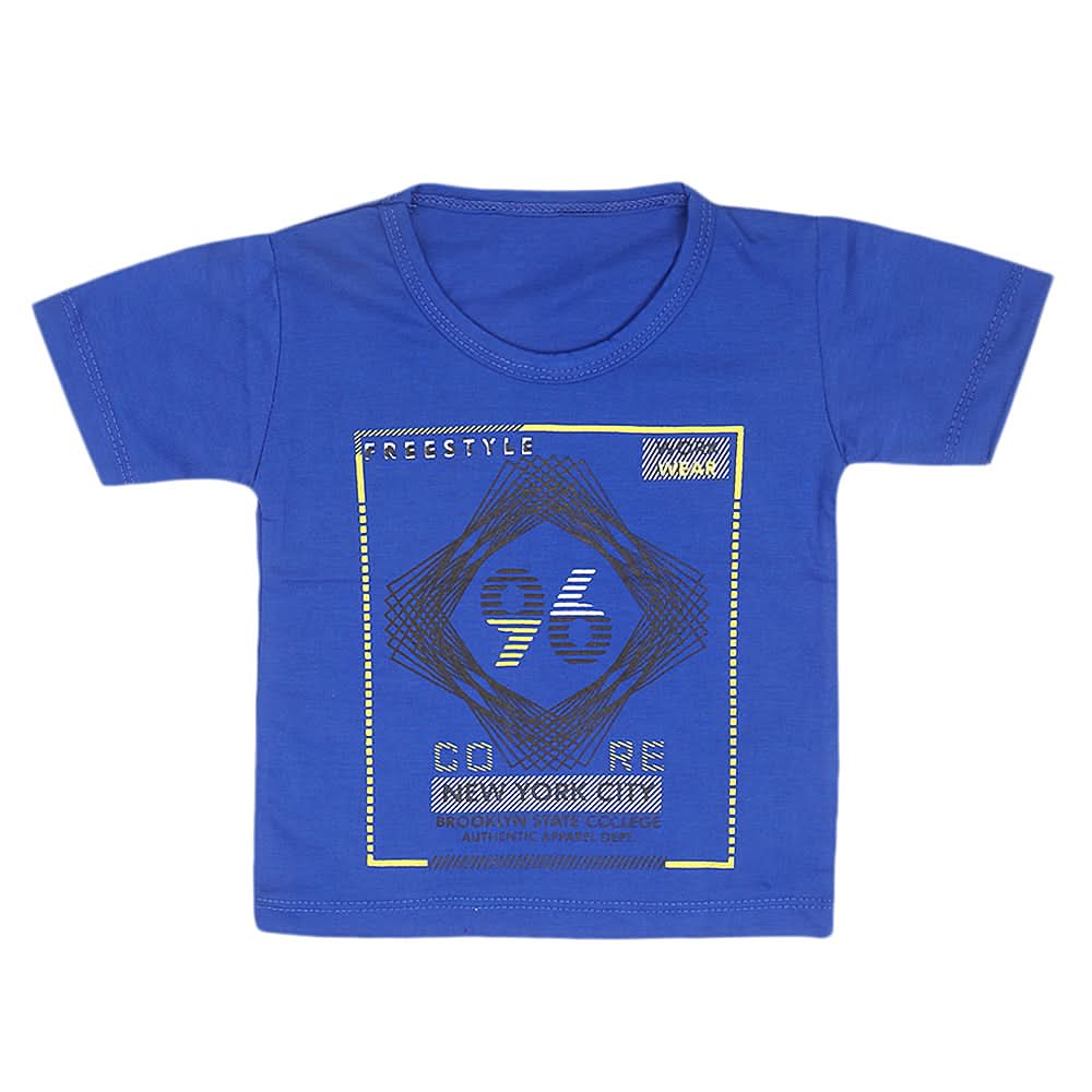 Boys Half Sleeves T-Shirt  - Blue, Kids, Boys T-Shirts, Chase Value, Chase Value