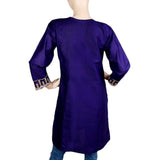 Women's Embroidered Kurti - Dark Purple, Women, Ready Kurtis, Chase Value, Chase Value