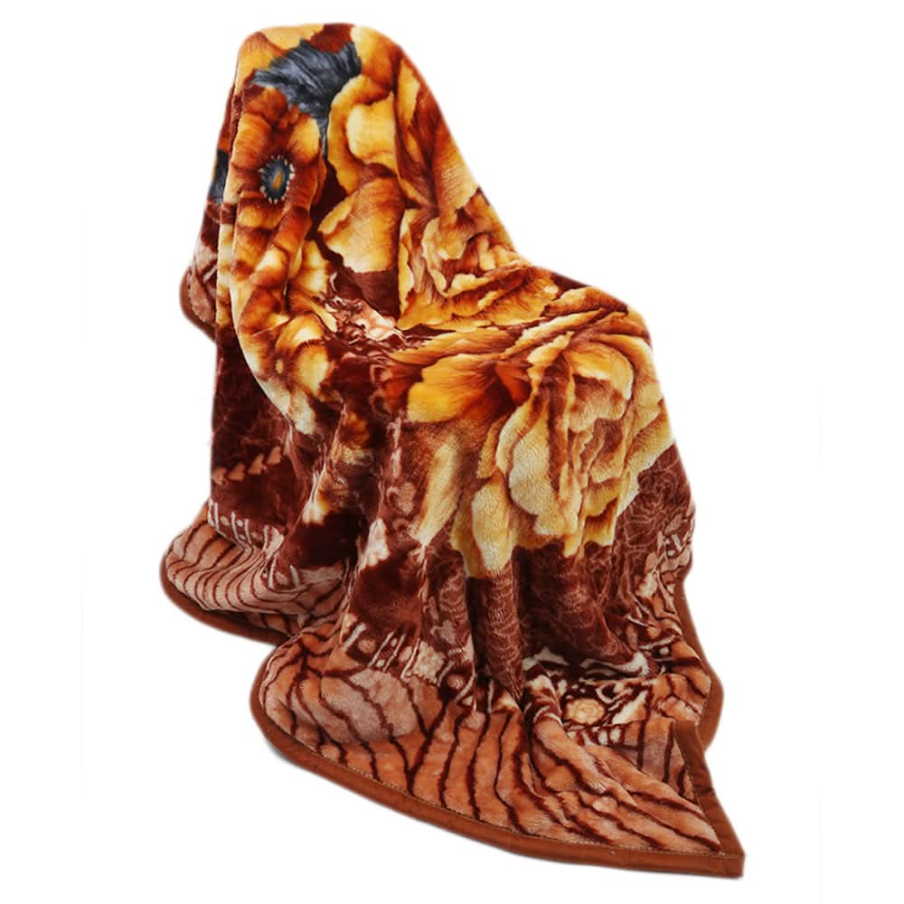 Single Bed Blanket Moro King 2 Ply - Dark Brown, Home & Lifestyle, Blanket, Moro, Chase Value