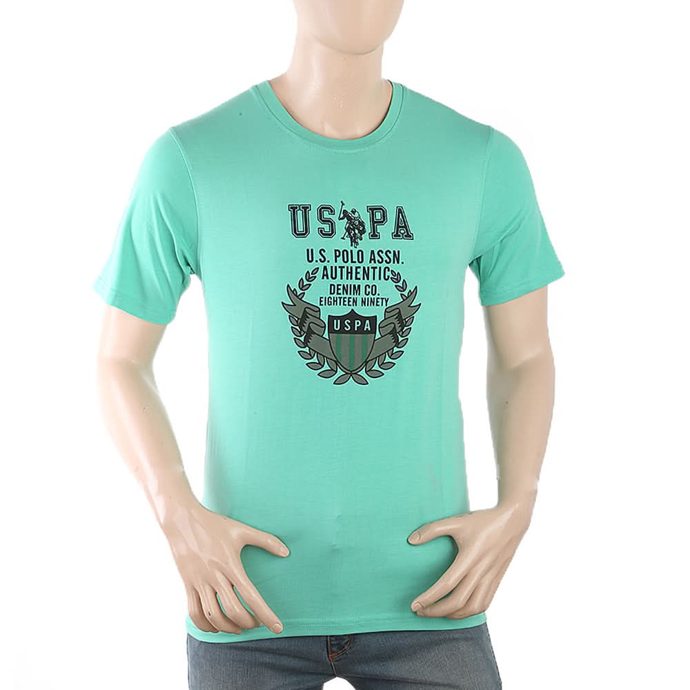 Men's Half Sleeves Printed T-Shirt - Green, Men, T-Shirts And Polos, Chase Value, Chase Value