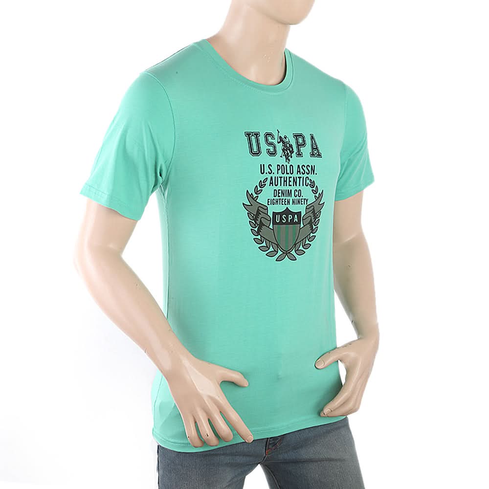 Men's Half Sleeves Printed T-Shirt - Green, Men, T-Shirts And Polos, Chase Value, Chase Value