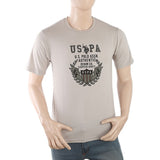 Men's Half Sleeves Printed T-Shirt - Beige, Men, T-Shirts And Polos, Chase Value, Chase Value