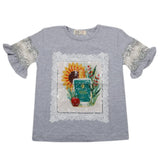 Girls Half Sleeves Top - Grey, Kids, Tops, Chase Value, Chase Value