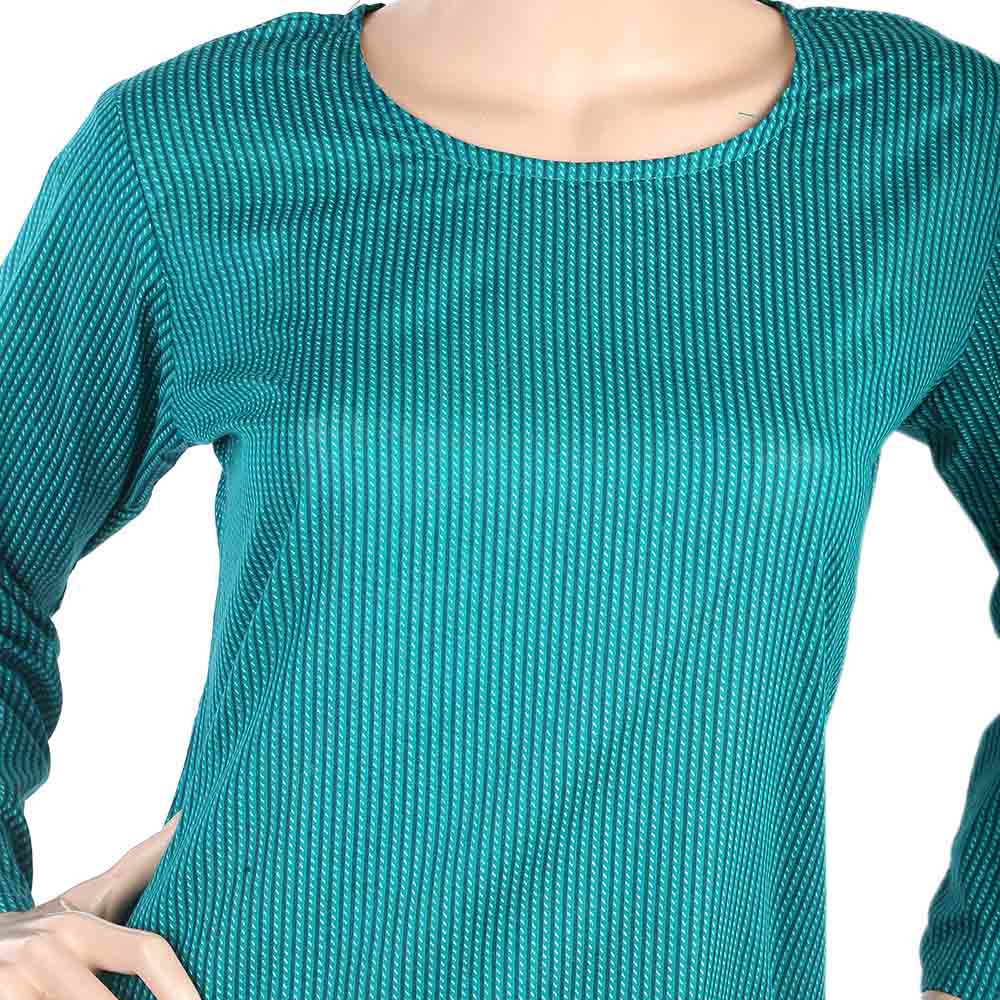 Women's Plain Kurti - Green, Women, Ready Kurtis, Chase Value, Chase Value