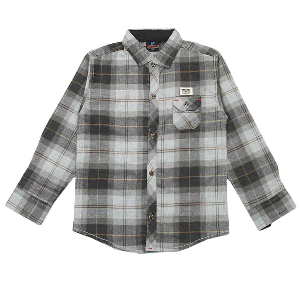 Boys Full Sleeves Shirt - Grey, Boys Shirts, Chase Value, Chase Value