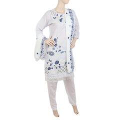 Women's Jacquard Embroidered 3 Pcs Suit - Light Blue, Women, Shalwar Suits, Chase Value, Chase Value