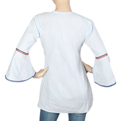 Women's Embroidered Western Top - Light Blue, Women, T-Shirts And Tops, Chase Value, Chase Value