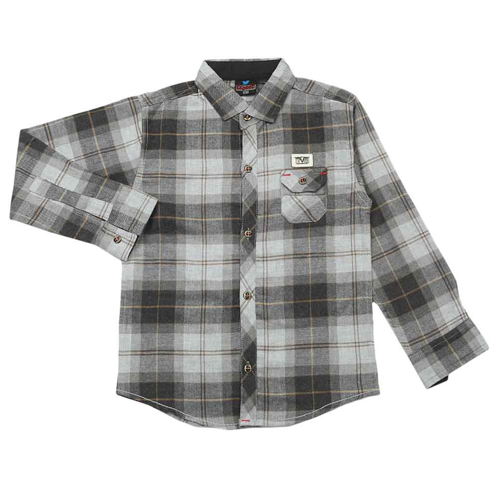 Boys Full Sleeves Shirt - Grey, Boys Shirts, Chase Value, Chase Value