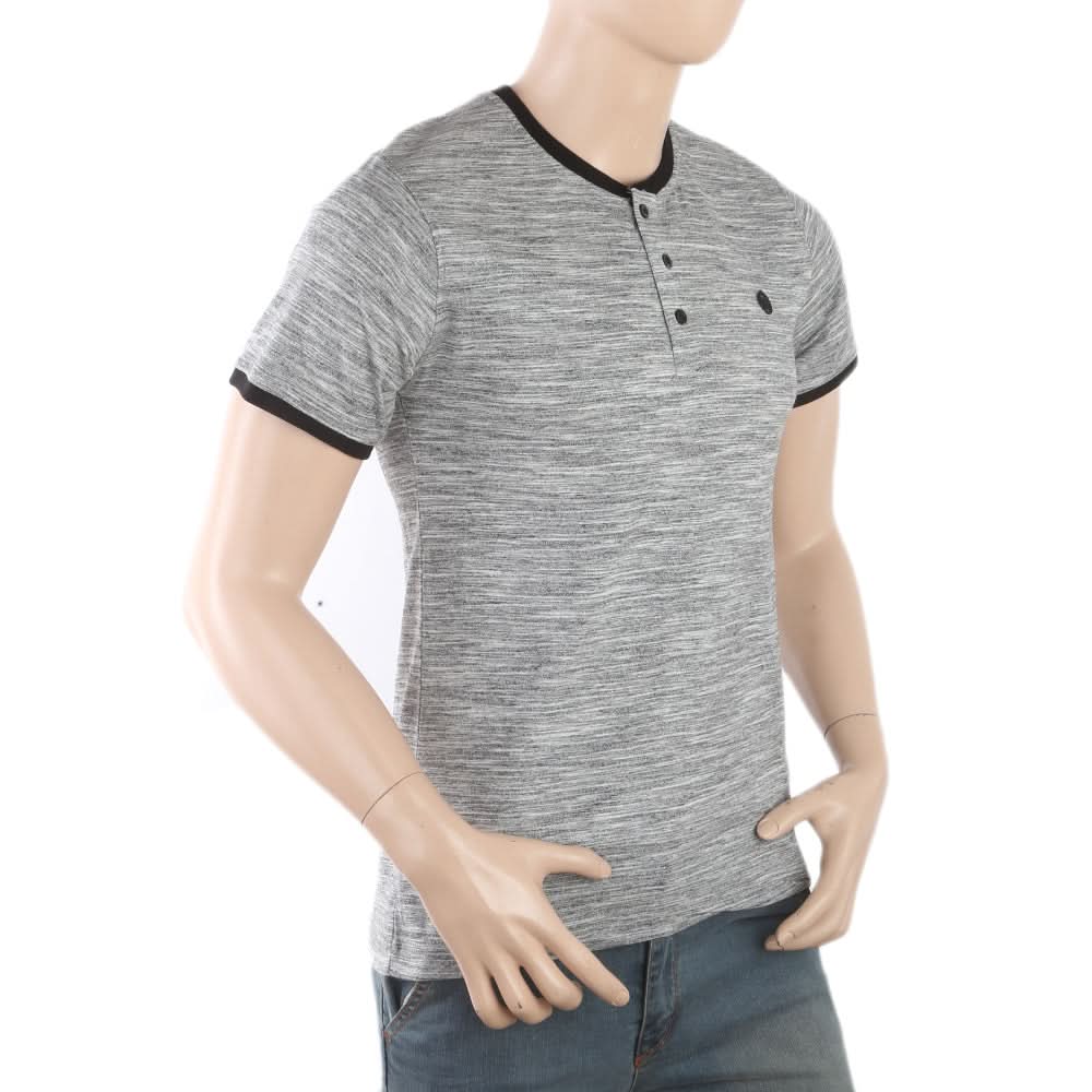 Men's Half Sleeves T-Shirt - Grey, Men, T-Shirts And Polos, Chase Value, Chase Value