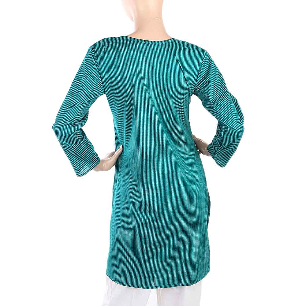 Women's Plain Kurti - Green, Women, Ready Kurtis, Chase Value, Chase Value