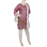 Women's Jacquard Embroidered 3 Pcs Suit - Pink, Women, Shalwar Suits, Chase Value, Chase Value