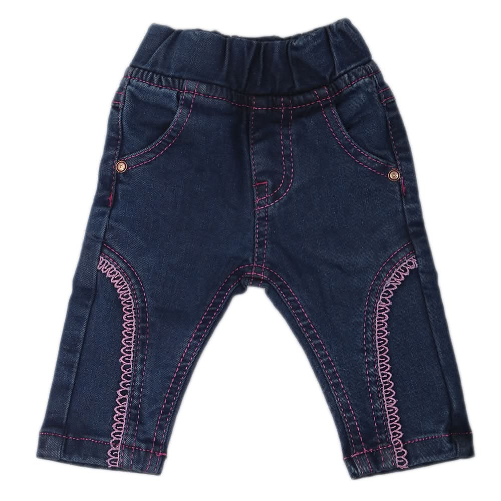Newborn Girls Denim Pant C-10 - Blue, Kids, NB Girls Shorts Skirts And Pants, Chase Value, Chase Value