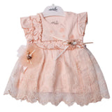 Newborn Girls Frock - Peach, Newborn Girls Frocks, Chase Value, Chase Value