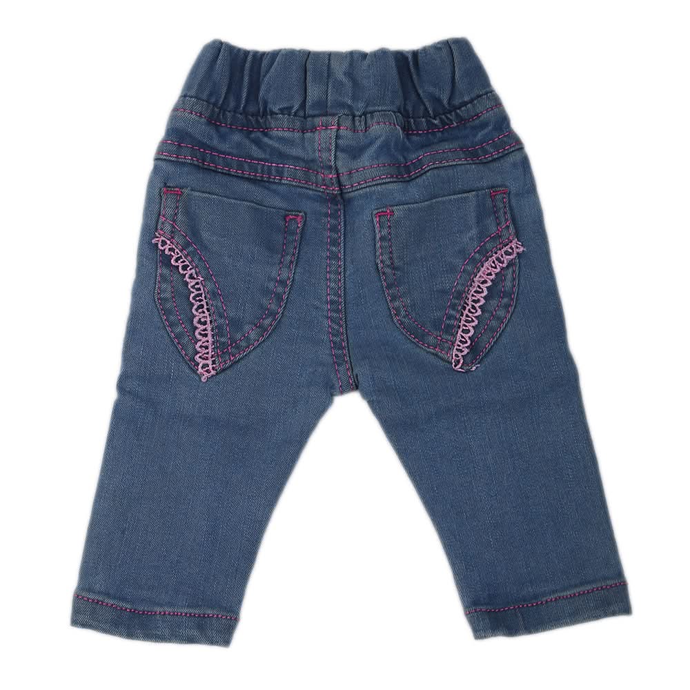 Newborn Girls Denim Pant C-10 - Light Blue, Kids, NB Girls Shorts Skirts And Pants, Chase Value, Chase Value
