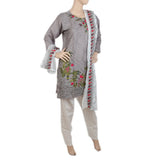 Women's Jacquard Embroidered 3 Pcs Suit - Grey, Women, Shalwar Suits, Chase Value, Chase Value