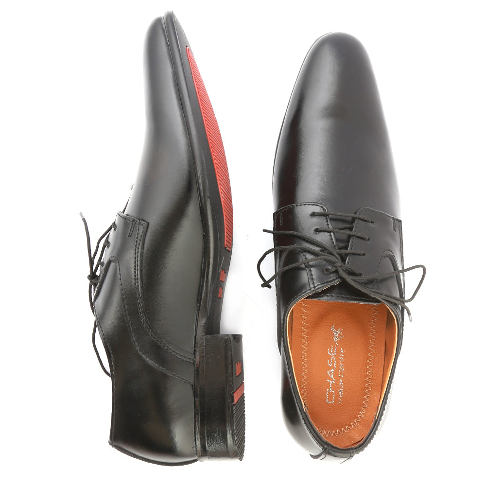 Men's Formal Shoes D-114 - Black, Men, Formal Shoes, Chase Value, Chase Value