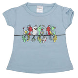 Newborn Girls Half Sleeves T-Shirt - Blue, Kids, Newborn Girls T-Shirts, Chase Value, Chase Value