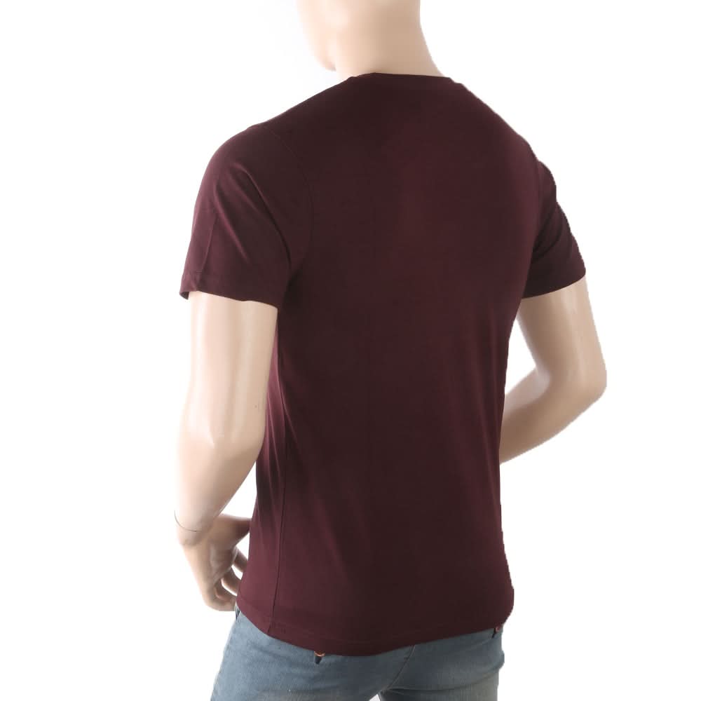 Men's Half Sleeves Printed T-Shirt - Maroon, Men, T-Shirts And Polos, Chase Value, Chase Value