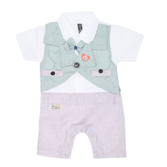 New Born Boys Romper 43109 - Sea Green, Kids, NB Boys Rompers, Chase Value, Chase Value
