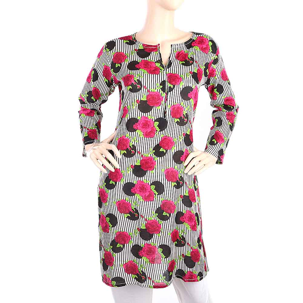 Women's Plain Kurti - Purple, Women, Ready Kurtis, Chase Value, Chase Value