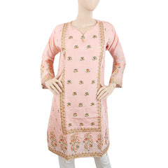 Women's Fancy Embroidered Kurti - Light Pink, Women, Ready Kurtis, Chase Value, Chase Value