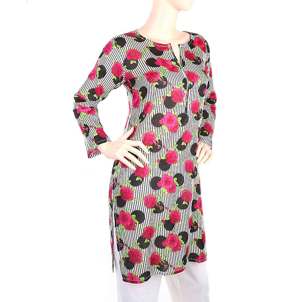 Women's Plain Kurti - Purple, Women, Ready Kurtis, Chase Value, Chase Value