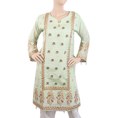 Women's Fancy Embroidered Kurti - Green, Women, Ready Kurtis, Chase Value, Chase Value