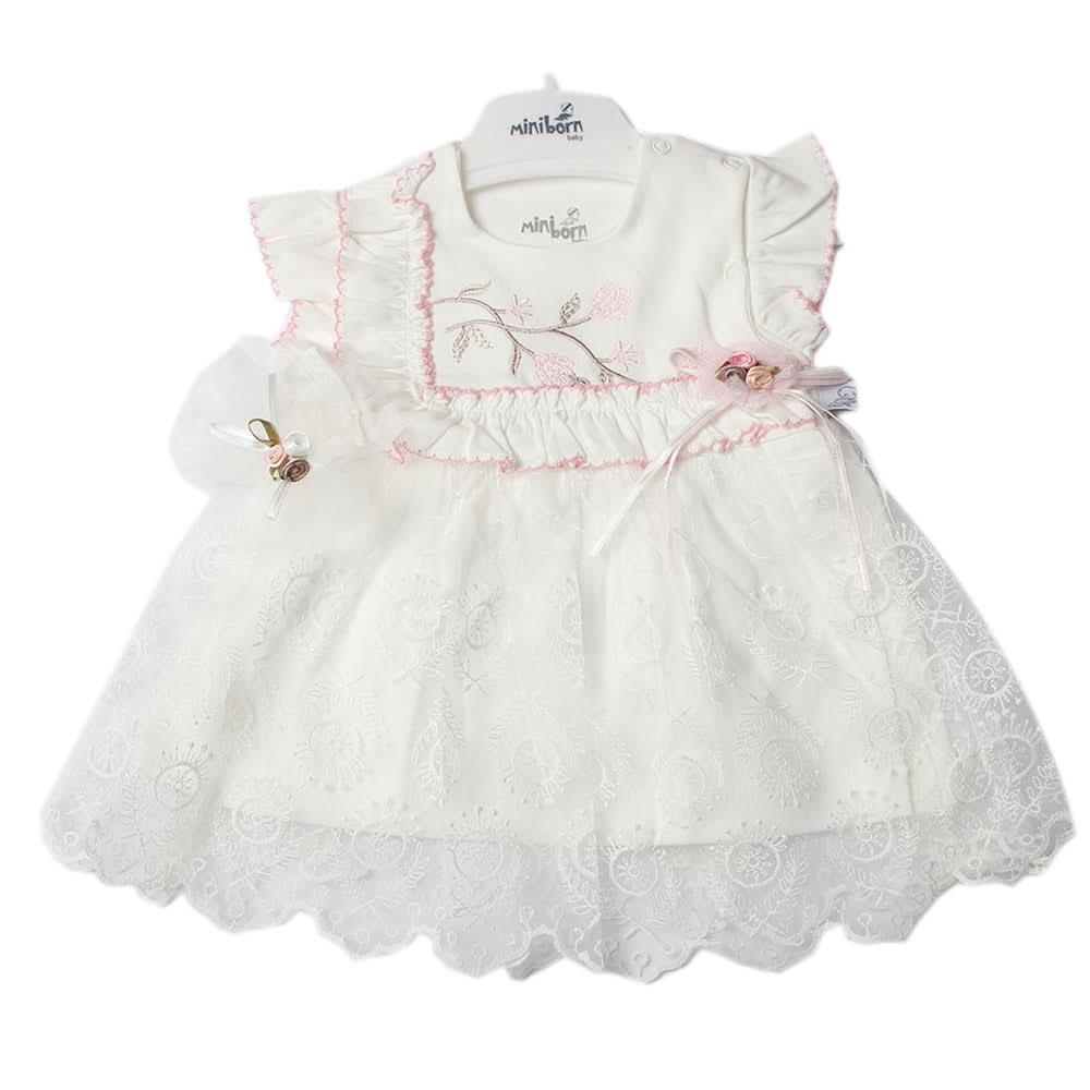 Newborn Girls Frock - White, Newborn Girls Frocks, Chase Value, Chase Value