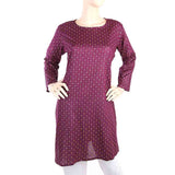 Women's Plain Kurti - Purple, Women, Ready Kurtis, Chase Value, Chase Value