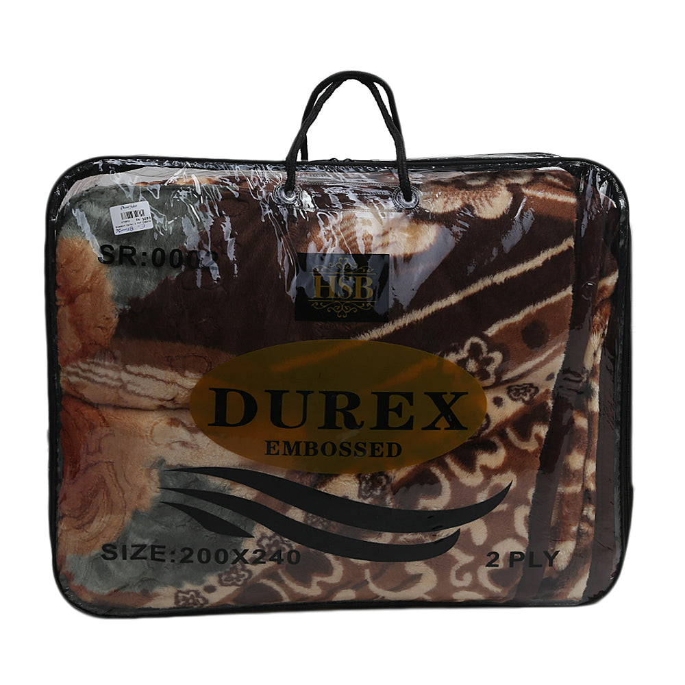 Double Bed Blanket Durex 2 Ply - Brown, Home & Lifestyle, Blanket, Durex, Chase Value