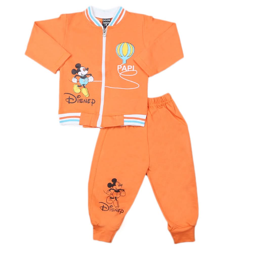 Boys Full Sleeves 3 Pcs Suit  - Orange, Kids, Boys Sets And Suits, Chase Value, Chase Value