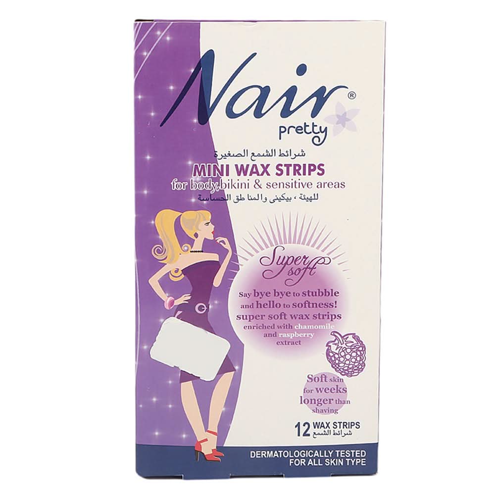 Nair Mini Wax Strips - Rasp Berry, Beauty & Personal Care, Hair Removal, Chase Value, Chase Value