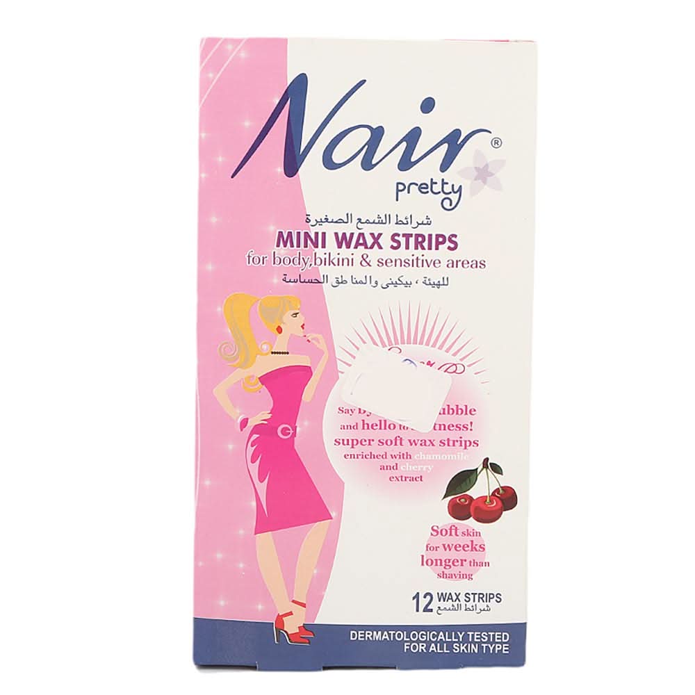 Nair Mini Wax Strips - Cherry, Beauty & Personal Care, Hair Removal, Chase Value, Chase Value