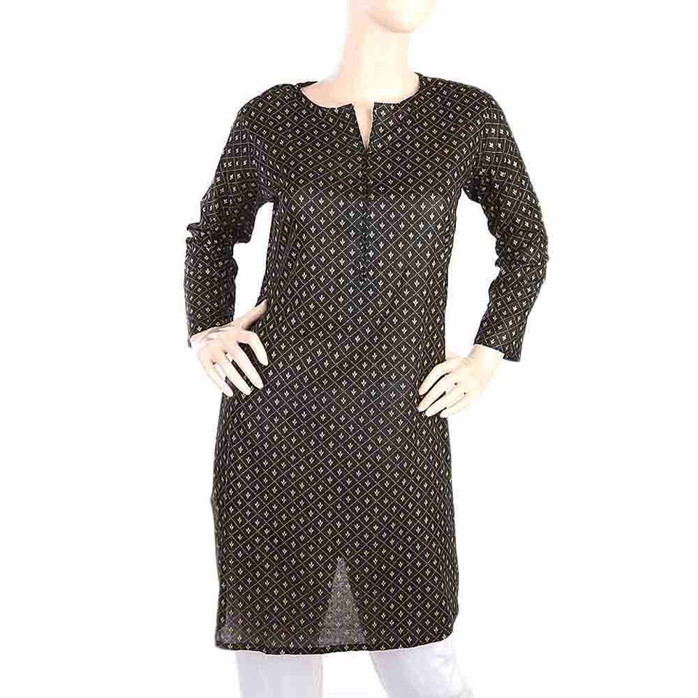 Women's Plain Kurti - Black, Women, Ready Kurtis, Chase Value, Chase Value